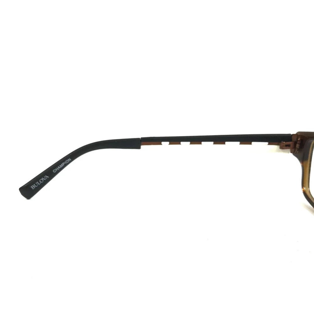 Interchangeables by Bulova Eyeglasses Frames CHAMPION Brown Rectangle 53-15-135